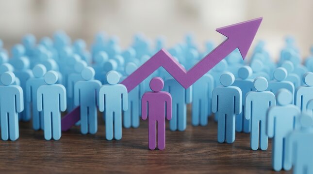 A visual representation of rebranding driving market share growth and customer alignment.