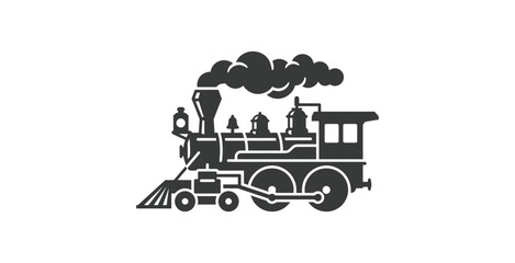 Minimalist Steam Locomotive Vector Illustration © Naswi