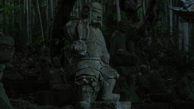 羅漢像とヒメボタル
