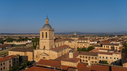 Obraz premium Aerial view of the cathedral of Ciudad Rodrigo, Salamanca, Castile and León, Spain.