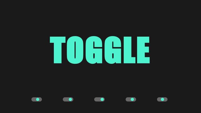 Interactive toggle switch ui animation for web and mobile app minimalist digital interface with smooth motion 4k