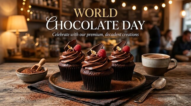 Delicious Chocolate Cupcakes for World Chocolate Day Celebration.