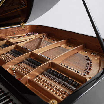Expressionist Piano Grand. Interior View Of A Concert Grand Piano