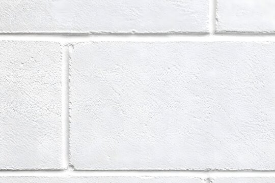 Pure White Freshly Painted Cinderblock Wall Glowing Brightly Under Artificial Light For Perfect Visual Texture