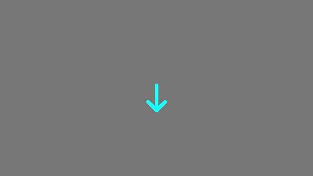 Minimalist Blue  Download Icon Animation - Pulsing Arrow Pointing Down into Tray on White Background 4k stock  video.