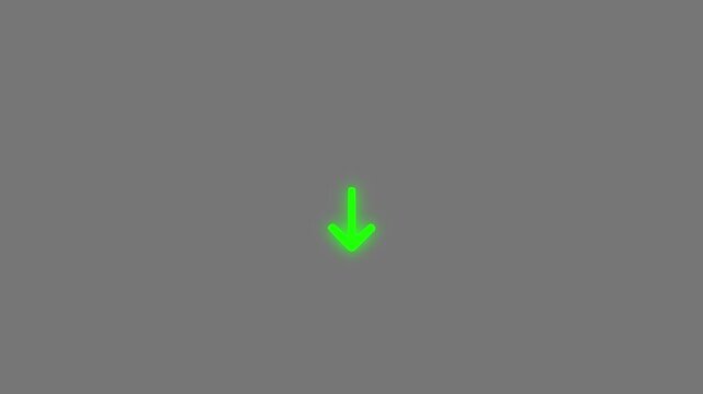 Minimalist Green Download Icon Animation - Pulsing Arrow Pointing Down into Tray on White Background 4k stock  video.