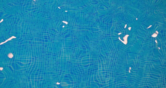 Clear blue swimming pool water texture background