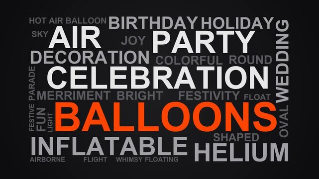 Balloons Word Cloud