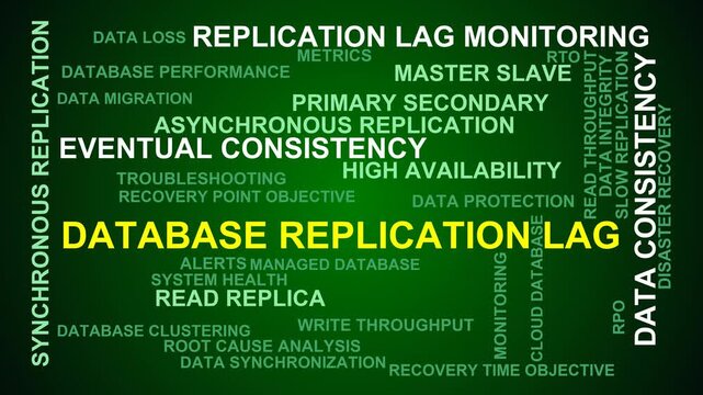 Database Replication Lag Word Cloud