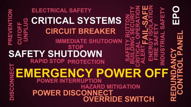 Emergency Power Off Word Cloud