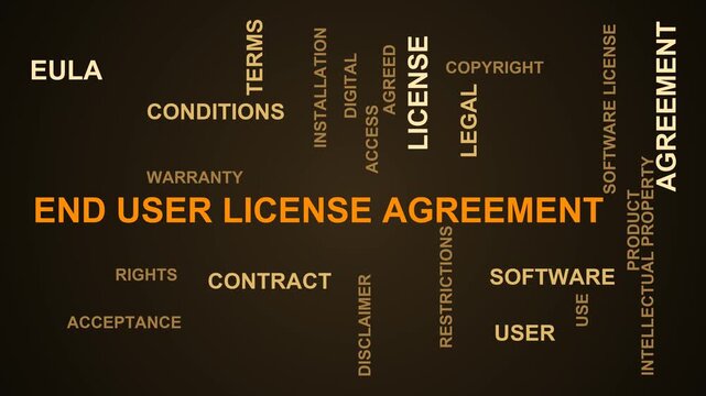 End User License Agreement Word Cloud