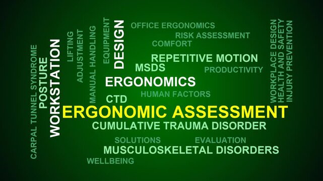 Ergonomic Assessment Word Cloud