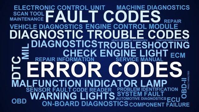 Error Codes Word Cloud