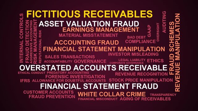 Fictitious Receivables Word Cloud