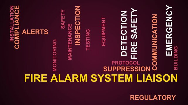 Fire Alarm System Liaison Word Cloud