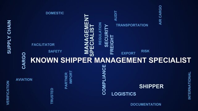 Known Shipper Management Specialist Word Cloud