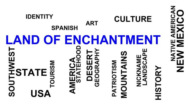Land Of Enchantment Word Cloud