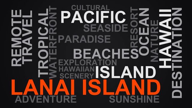 Lanai Island Word Cloud