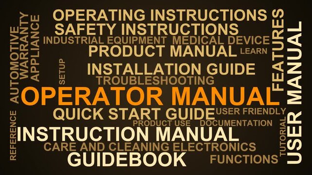 Operator Manual Word Cloud
