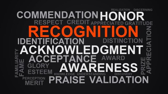 Recognition Word Cloud