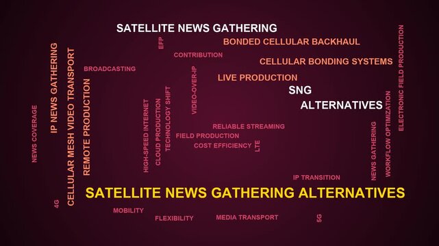 Satellite News Gathering Alternatives Word Cloud
