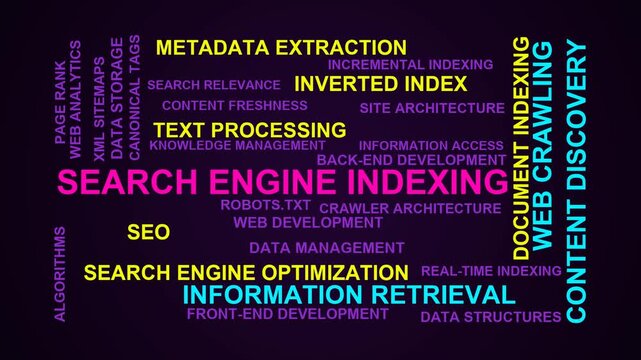Search Engine Indexing Word Cloud
