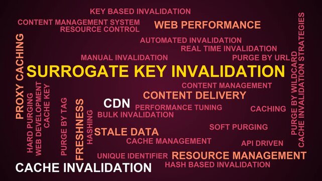 Surrogate Key Invalidation Word Cloud