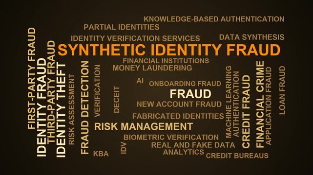 Synthetic Identity Fraud Word Cloud