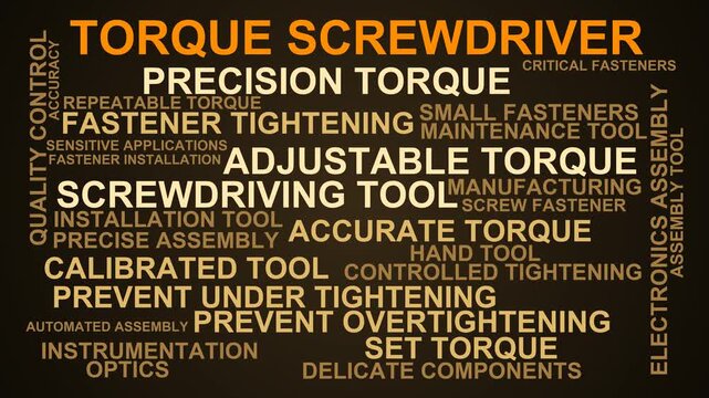 Torque Screwdriver Word Cloud
