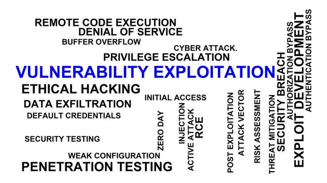Vulnerability Exploitation Word Cloud