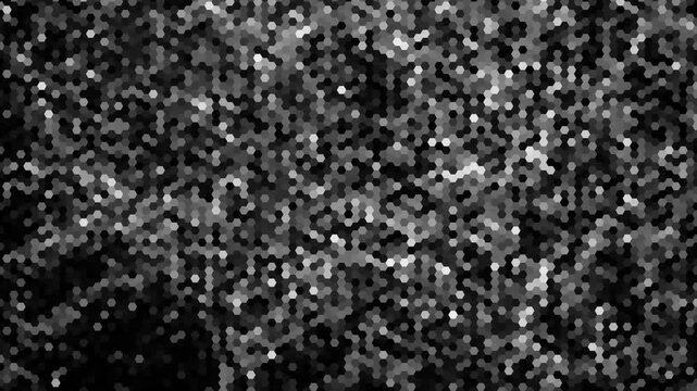 Abstract animated pixelated geometric pattern with digital noise and glitch effect