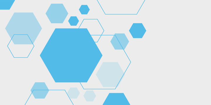 Abstract blue hexagon banner background. Eps10 vector