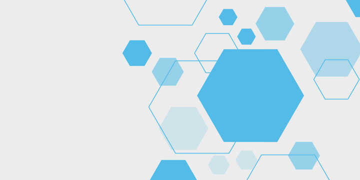 Abstract blue hexagon banner background. Eps10 vector