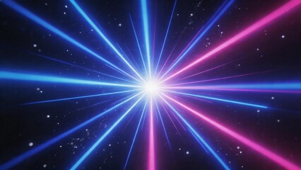 Fototapeta premium Colorful light beams radiating from center