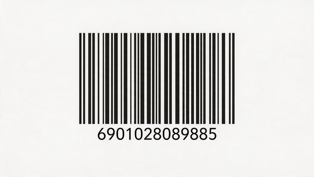 Barcode with numerical code on white background