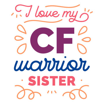 I love my cf warrior sister curl badge sticker