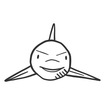Shark fin doodle