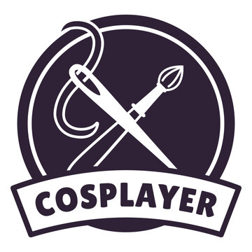 Paintbrush needle cosplayer badge