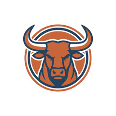 Fototapeta premium Bull Head Logo Design Element.