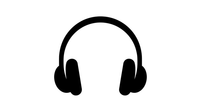 Black Headphones Over Ear Wireless Audio Device.