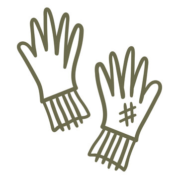 Gardening gloves simple stroke