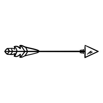 Stroke boho arrow black arrow