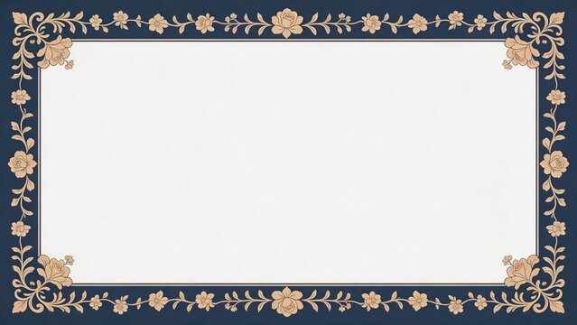 Decorative floral border frame
