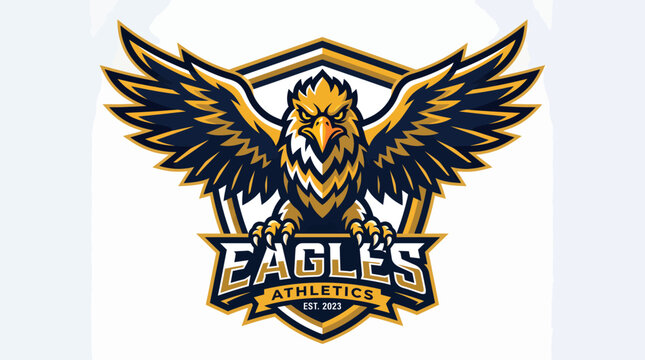 Dynamic Eagle Sports Logo with Bold Design and Vibrant Colors.