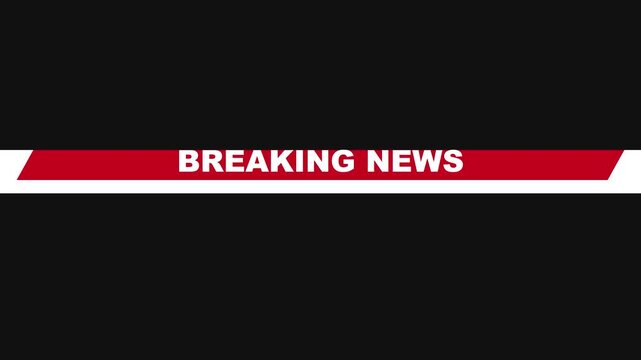 Breaking news lower third overlay for broadcast media and digital journalism animation 4k