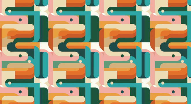 Seamless geometric abstract pattern background texture