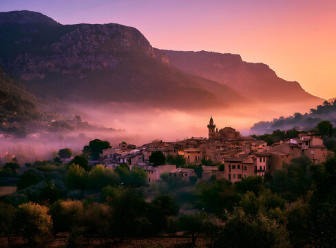 Sunrise over Mallorca - Selva, Spain