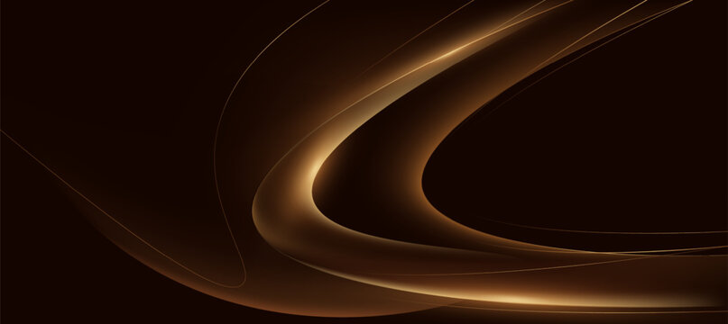 Luxury gold black curve background, abstract elegant background vector for branding presentation
