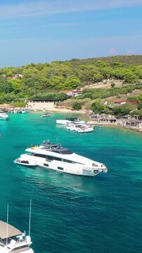 Pakleni Islands Vinogradisce Bay Aerial View