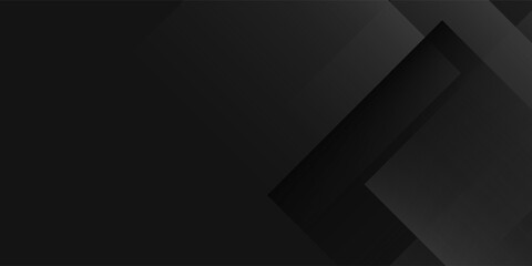 Fototapeta premium Dynamic abstract black background with elegant grey shapes. Modern futuristic vector illustration for corporate cover design, digital wallpaper, and banner.